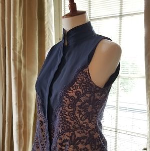 Aijek Drifter Lace Shirt Navy